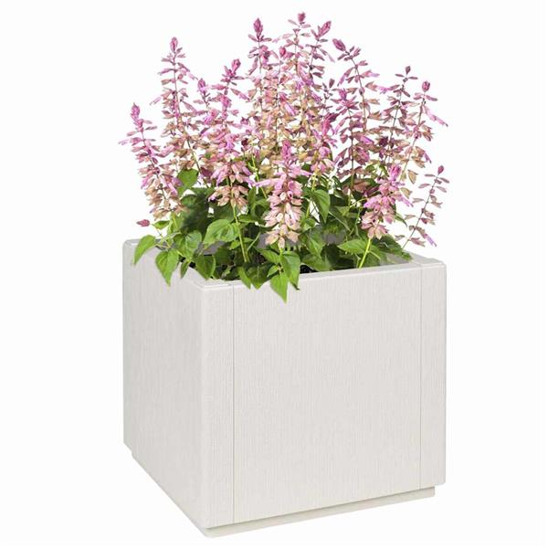 Grote foto vidaxl tuin bloempot wit 36 x 36 x 35 cm polypropyleen tuin en terras overige tuin en terras