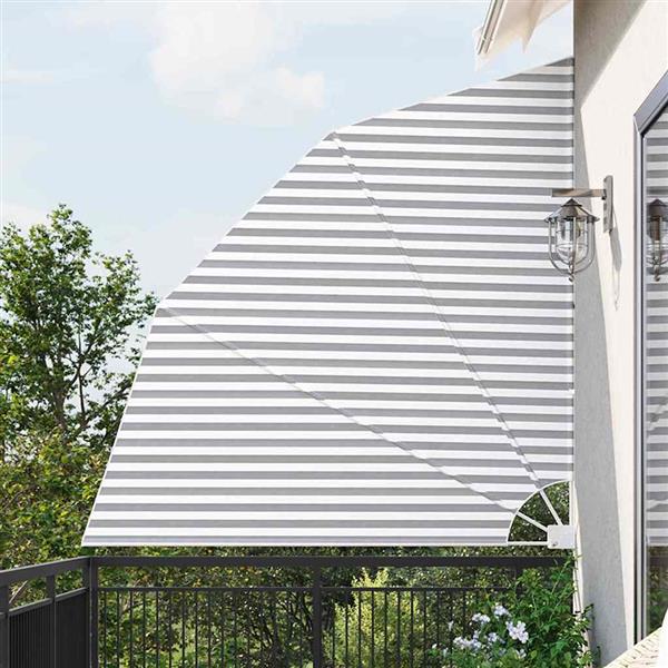 Grote foto vidaxl balkon privacy scherm antraciet en wit 210 x 210 cm stof tuin en terras overige tuin en terras