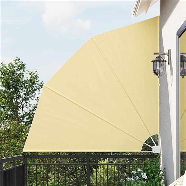 Grote foto vidaxl balkon privacy scherm zand 210 x 210 cm stof tuin en terras overige tuin en terras