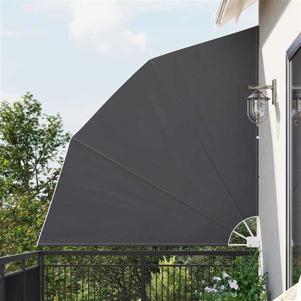 Grote foto vidaxl balkon privacy scherm zwart 210 x 210 cm stof tuin en terras overige tuin en terras