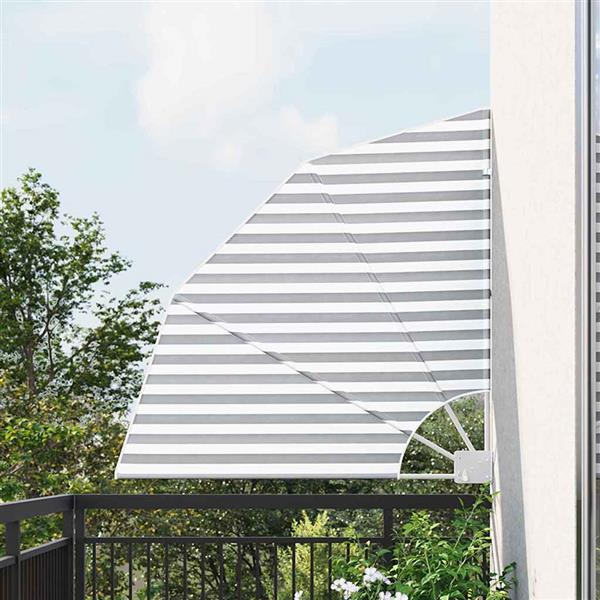 Grote foto vidaxl balkon privacy scherm antraciet en wit 115 x 115 cm stof tuin en terras overige tuin en terras