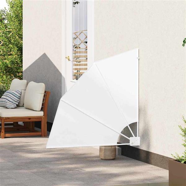 Grote foto vidaxl balkon privacy scherm wit 115 x 115 cm stof tuin en terras overige tuin en terras