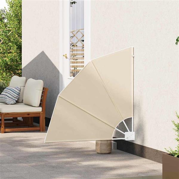 Grote foto vidaxl balkon privacy scherm beige 115 x 115 cm stof tuin en terras overige tuin en terras