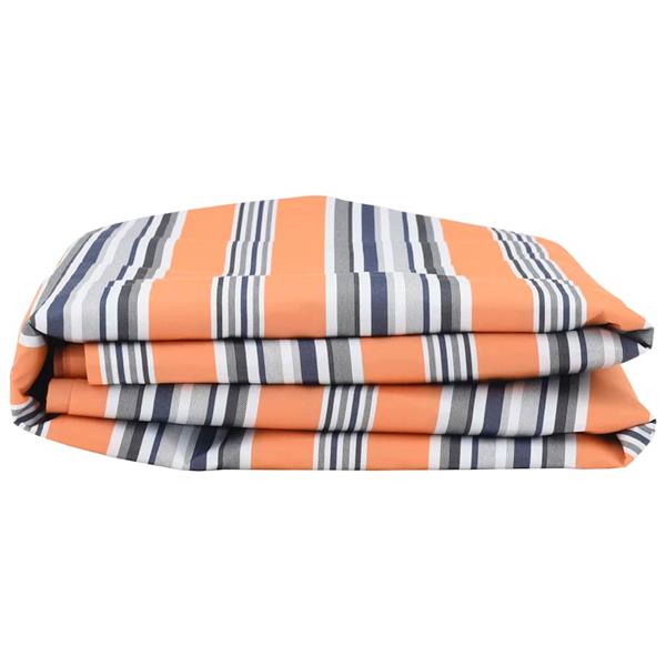 Grote foto vidaxl vervangingsdoek voor zonnescherm blauw oranje 10 x 1.6 m tuin en terras overige tuin en terras