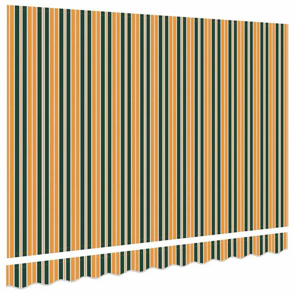 Grote foto vidaxl vervangingsdoek voor zonnescherm groen en geel 300 x 250 cm tuin en terras overige tuin en terras