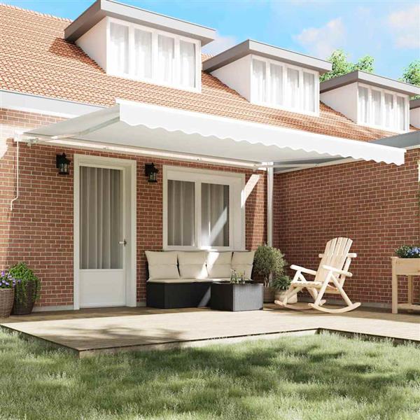 Grote foto vidaxl vervangingsdoek voor zonnescherm wit 450 300 cm canvas tuin en terras overige tuin en terras