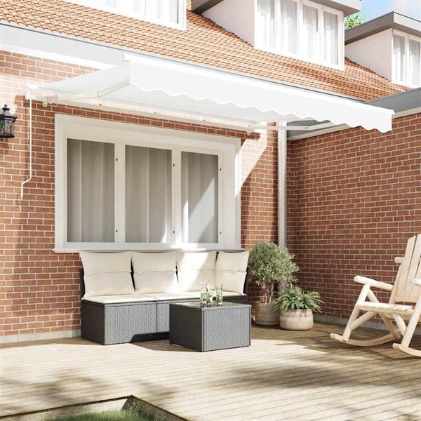 Grote foto vidaxl vervangingsdoek voor zonnescherm wit 350 x 250 cm canvas tuin en terras overige tuin en terras