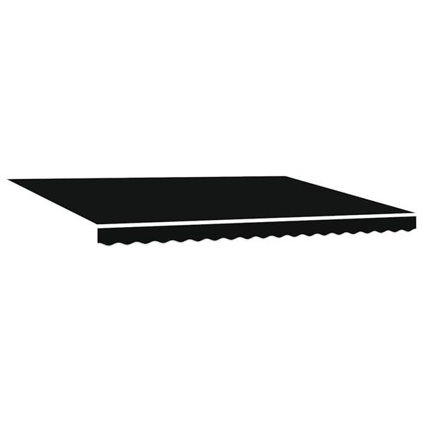 Grote foto vidaxl vervangingsdoek voor zonnescherm zwart 450 350 cm canvas tuin en terras overige tuin en terras