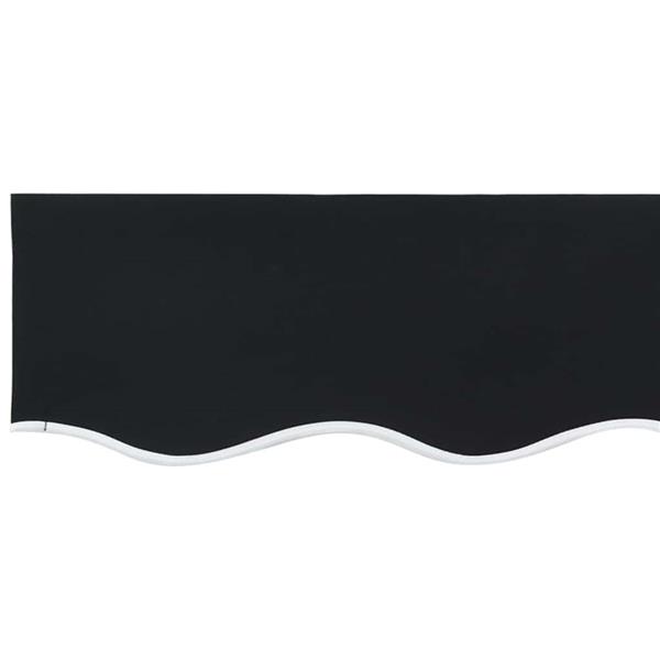Grote foto vidaxl vervangingsdoek voor zonnescherm zwart 450 350 cm canvas tuin en terras overige tuin en terras