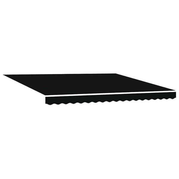 Grote foto vidaxl vervangingsdoek voor zonnescherm zwart 400 350 cm canvas tuin en terras overige tuin en terras