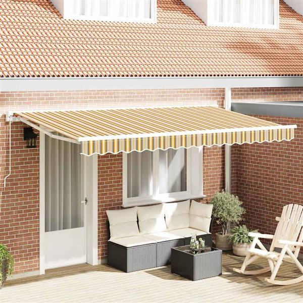 Grote foto vidaxl vervangingsdoek voor zonnescherm multikleur 400 x 200 cm canvas tuin en terras overige tuin en terras