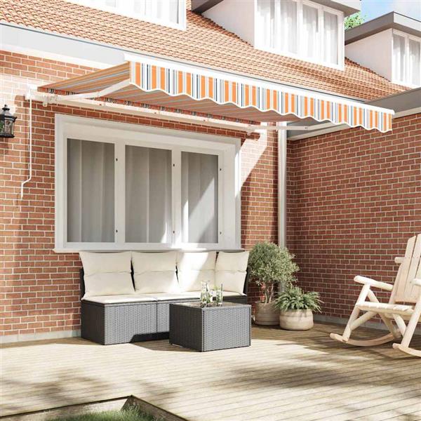 Grote foto vidaxl vervangingsdoek voor zonnescherm multikleur 250 x 200 cm canvas tuin en terras overige tuin en terras