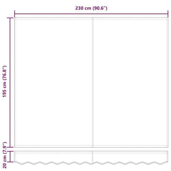 Grote foto vidaxl vervangingsdoek voor zonnescherm multikleur 250 x 200 cm canvas tuin en terras overige tuin en terras