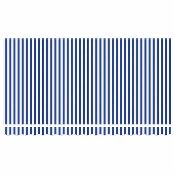 Grote foto vidaxl vervangingsdoek voor zonnescherm blauw en wit 400 x 200 cm tuin en terras overige tuin en terras