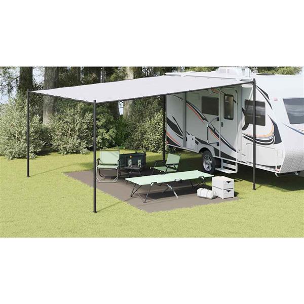 Grote foto vidaxl tenttapijt lichtgrijs 250 x 500 cm polyetheen caravans en kamperen tenten