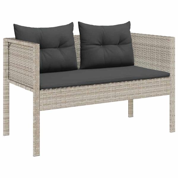 Grote foto vidaxl tuin sofa set 6 pcs lichtgrijs donkergrijs poly rattan tuin en terras tuinmeubelen