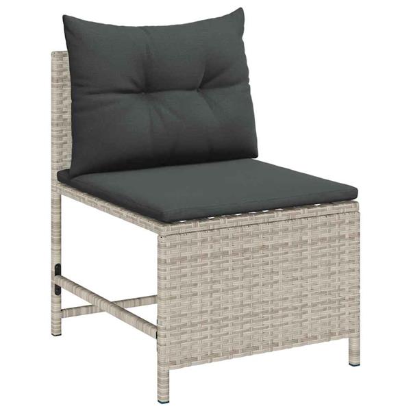 Grote foto vidaxl tuin sofa set 6 pcs lichtgrijs donkergrijs poly rattan tuin en terras tuinmeubelen