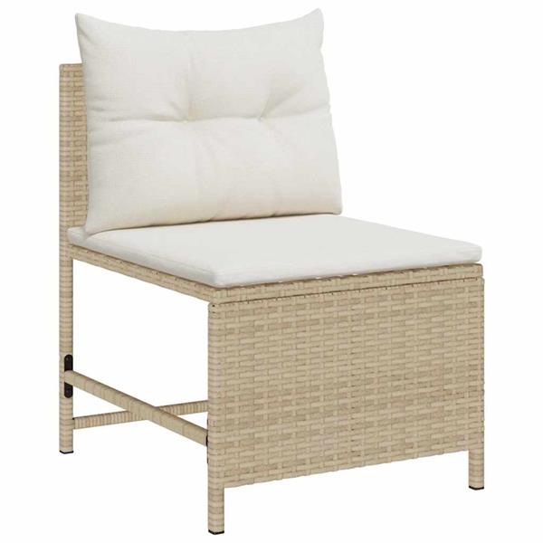 Grote foto vidaxl tuin sofa set 6 pcs beige cr me poly rattan tuin en terras tuinmeubelen