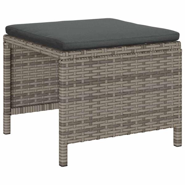 Grote foto vidaxl tuin sofa set 6 pcs grijs donkergrijs poly rattan tuin en terras tuinmeubelen