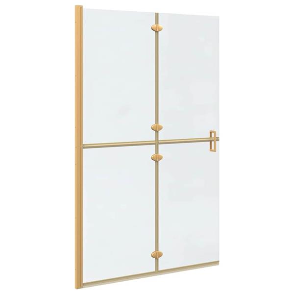 Grote foto vidaxl inloop douche wand goud en transparant 120 x 190 cm gehard glas huis en inrichting complete badkamers