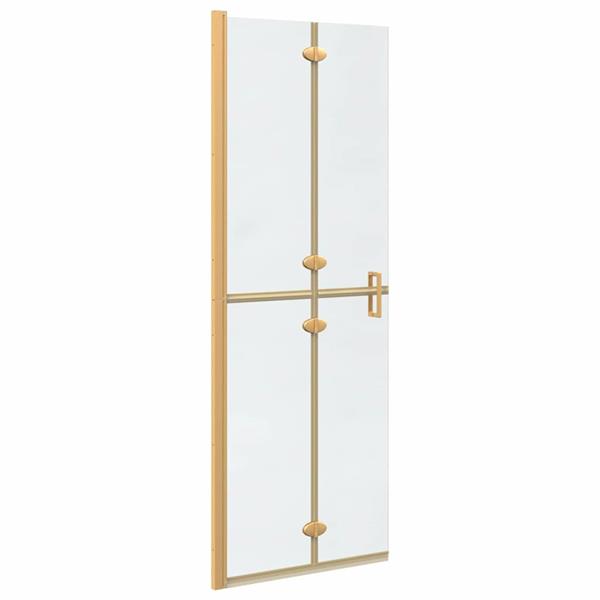 Grote foto vidaxl inloop douche wand goud en transparant 70 x 190 cm gehard glas huis en inrichting complete badkamers