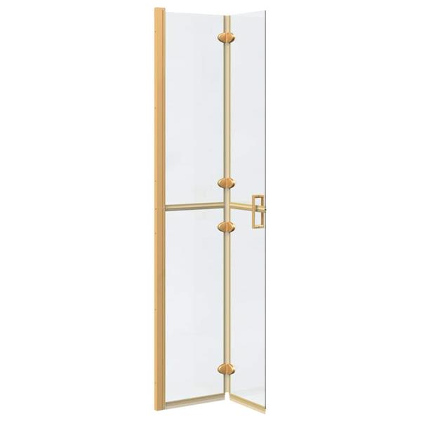 Grote foto vidaxl inloop douche wand goud en transparant 70 x 190 cm gehard glas huis en inrichting complete badkamers