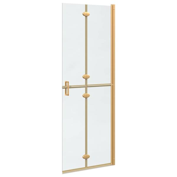 Grote foto vidaxl inloop douche wand goud en transparant 70 x 190 cm gehard glas huis en inrichting complete badkamers