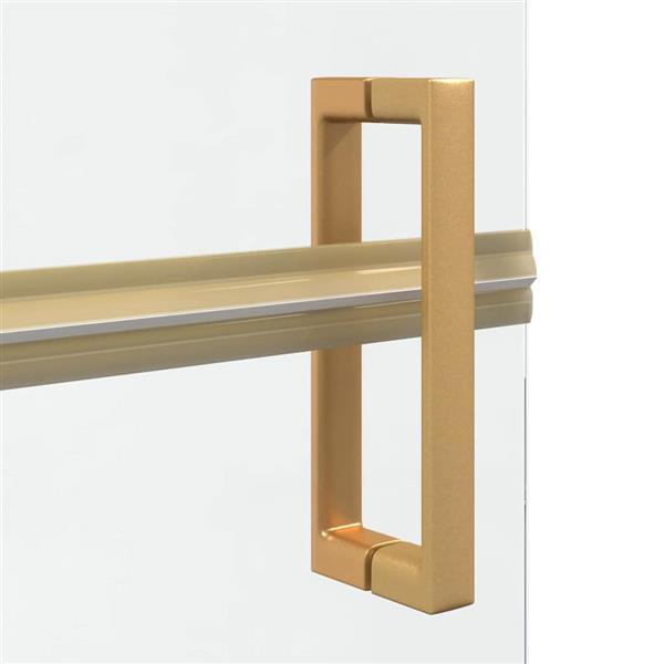 Grote foto vidaxl inloop douche wand goud en transparant 70 x 190 cm gehard glas huis en inrichting complete badkamers
