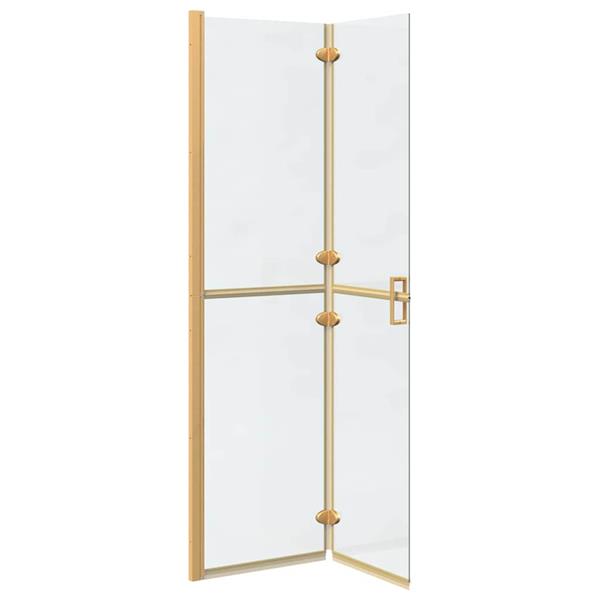Grote foto vidaxl inloop douche wand goud en transparant 100 x 190 cm gehard glas huis en inrichting complete badkamers