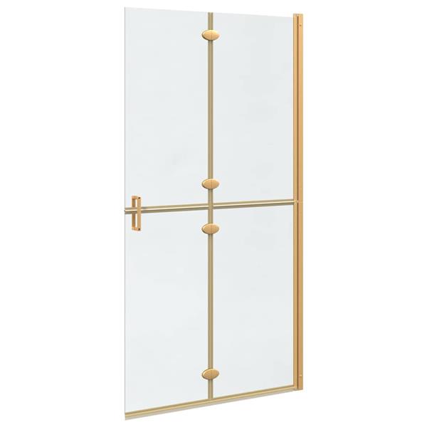 Grote foto vidaxl inloop douche wand goud en transparant 100 x 190 cm gehard glas huis en inrichting complete badkamers