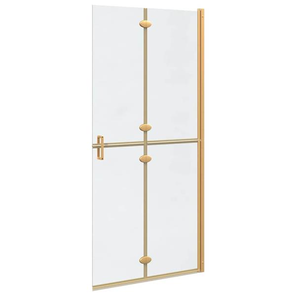 Grote foto vidaxl inloop douche wand goud en transparant 90 x 190 cm gehard glas huis en inrichting complete badkamers
