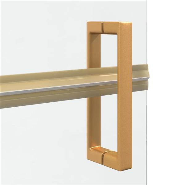 Grote foto vidaxl inloop douche wand goud en transparant 90 x 190 cm gehard glas huis en inrichting complete badkamers