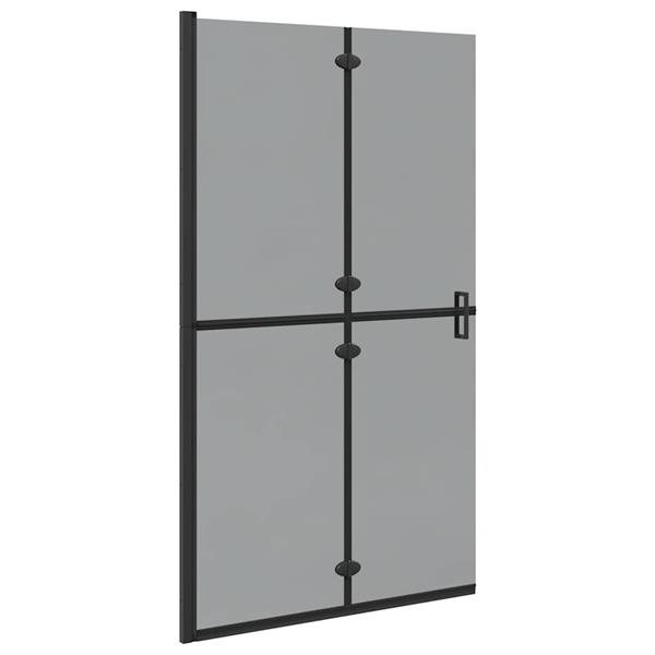 Grote foto vidaxl inloop douche wand zwart en donkertransparant 110 x 190 cm huis en inrichting complete badkamers