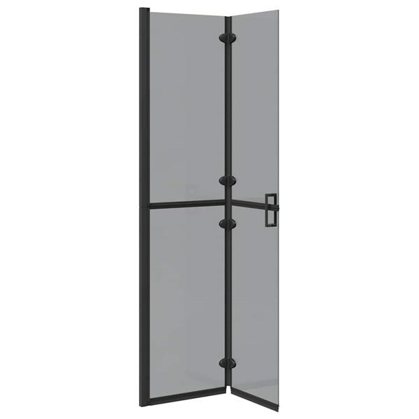 Grote foto vidaxl inloop douche wand zwart en donkertransparant 90 x 190 cm huis en inrichting complete badkamers