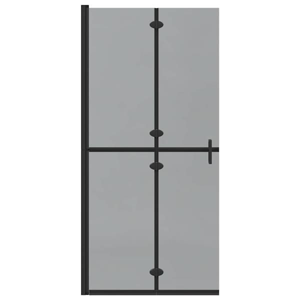 Grote foto vidaxl inloop douche wand zwart en donkertransparant 90 x 190 cm huis en inrichting complete badkamers