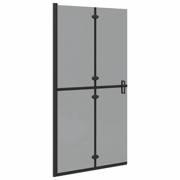 Grote foto vidaxl inloop douche wand zwart en donkertransparant 100 x 190 cm huis en inrichting complete badkamers