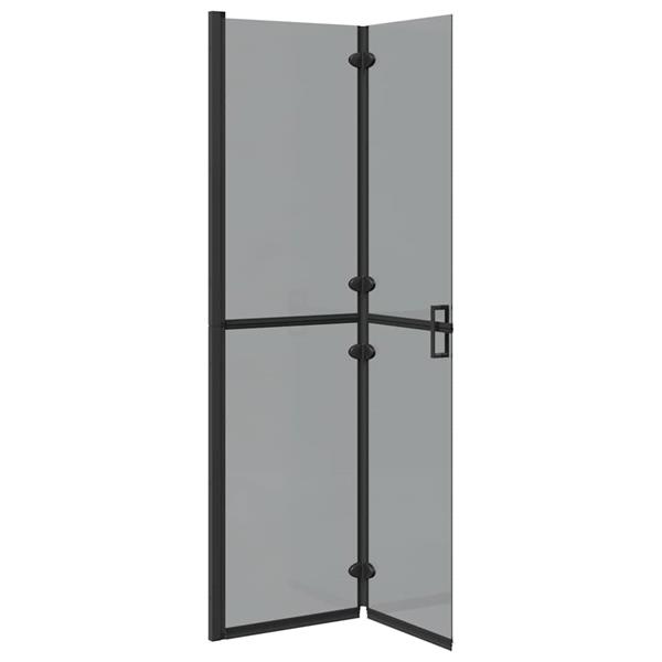 Grote foto vidaxl inloop douche wand zwart en donkertransparant 100 x 190 cm huis en inrichting complete badkamers