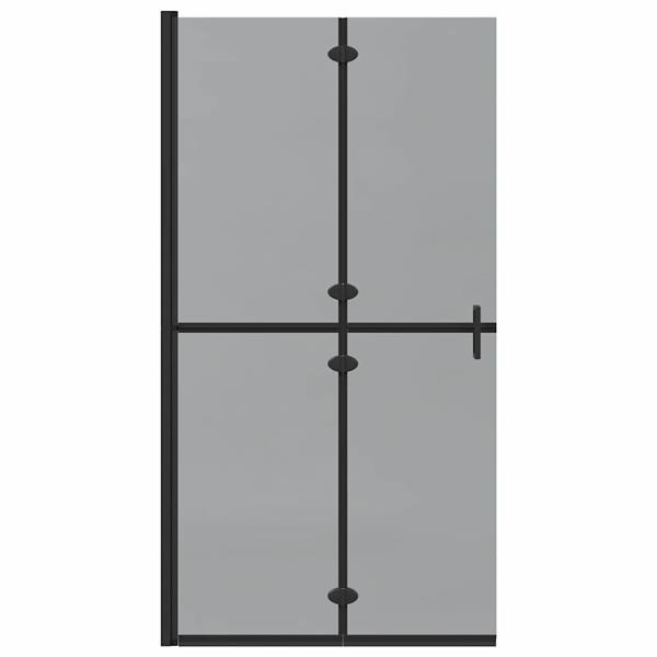 Grote foto vidaxl inloop douche wand zwart en donkertransparant 100 x 190 cm huis en inrichting complete badkamers