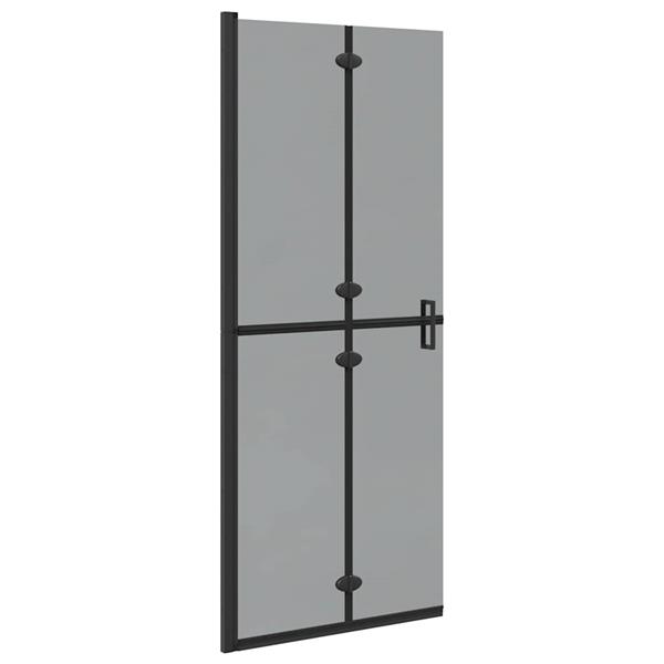Grote foto vidaxl inloop douche wand zwart en donkertransparant 80 x 190 cm huis en inrichting complete badkamers