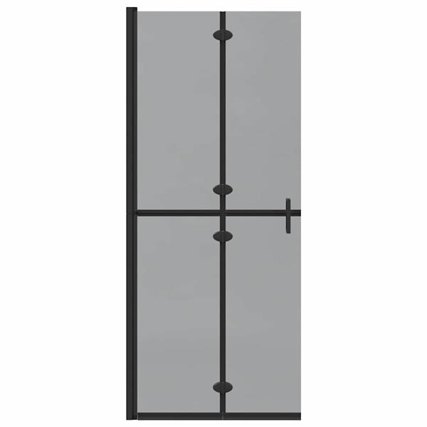 Grote foto vidaxl inloop douche wand zwart en donkertransparant 80 x 190 cm huis en inrichting complete badkamers