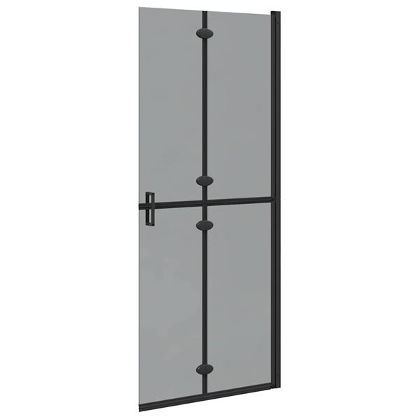 Grote foto vidaxl inloop douche wand zwart en donkertransparant 80 x 190 cm huis en inrichting complete badkamers