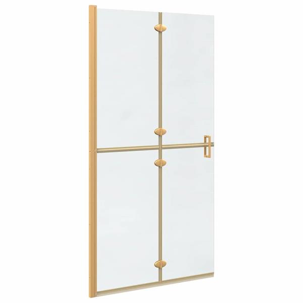 Grote foto vidaxl inloop douche wand goud en transparant 100 x 190 cm gehard glas huis en inrichting complete badkamers