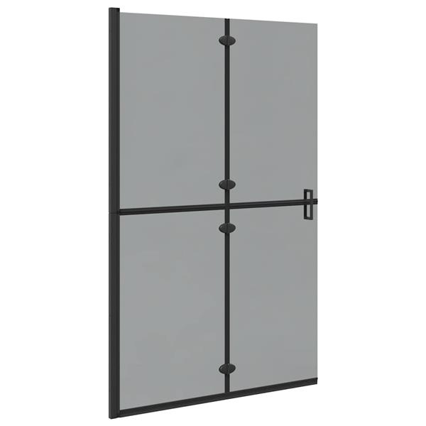 Grote foto vidaxl inloop douche wand zwart en donkertransparant 120 x 190 cm huis en inrichting complete badkamers