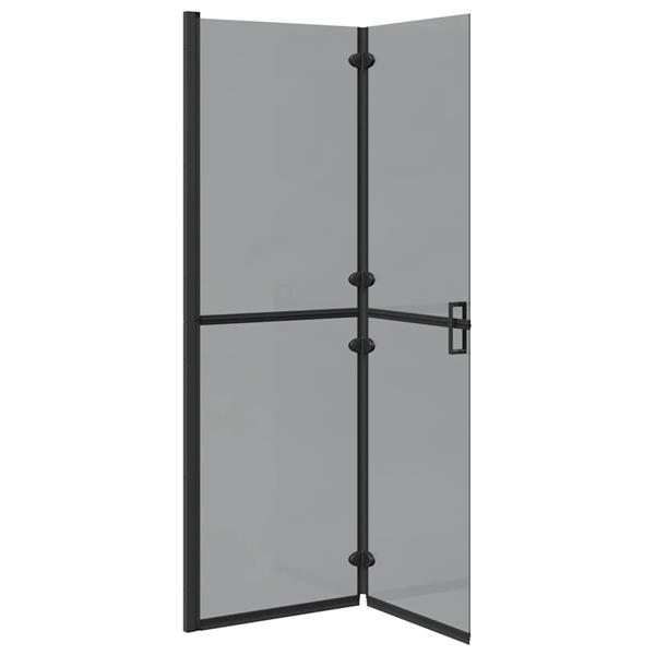 Grote foto vidaxl inloop douche wand zwart en donkertransparant 120 x 190 cm huis en inrichting complete badkamers