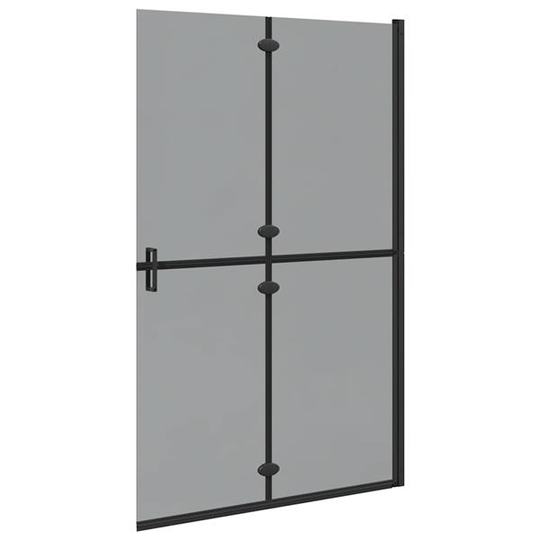 Grote foto vidaxl inloop douche wand zwart en donkertransparant 120 x 190 cm huis en inrichting complete badkamers