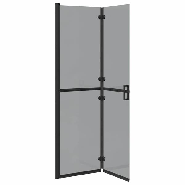 Grote foto vidaxl inloop douche wand zwart en donkertransparant 110 x 190 cm huis en inrichting complete badkamers