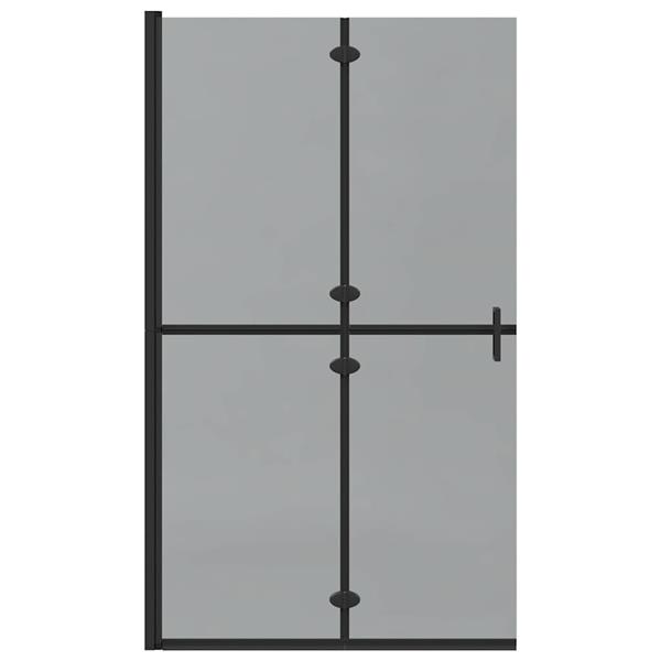 Grote foto vidaxl inloop douche wand zwart en donkertransparant 110 x 190 cm huis en inrichting complete badkamers