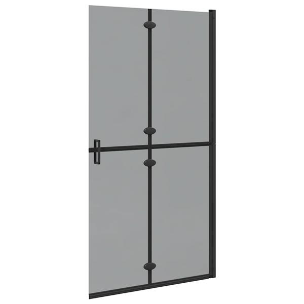 Grote foto vidaxl inloop douche wand zwart en donkertransparant 100 x 190 cm huis en inrichting complete badkamers
