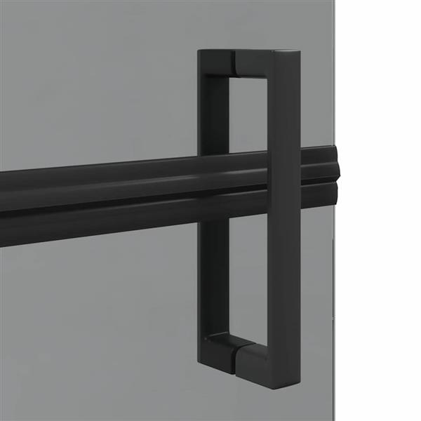 Grote foto vidaxl inloop douche wand zwart en donkertransparant 100 x 190 cm huis en inrichting complete badkamers