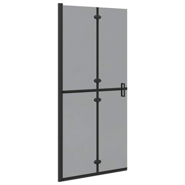 Grote foto vidaxl inloop douche wand zwart en donkertransparant 90 x 190 cm huis en inrichting complete badkamers